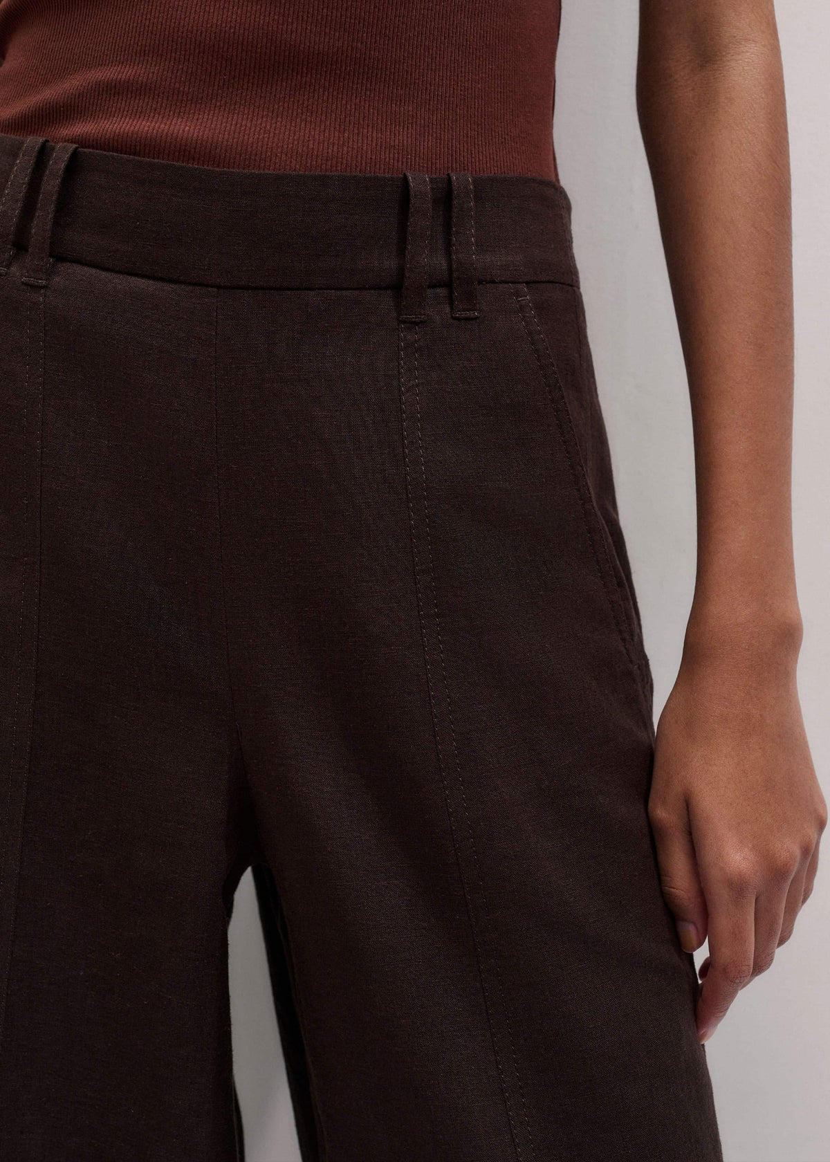 Brown Wide-Leg Pant | ME+EM Clothing
