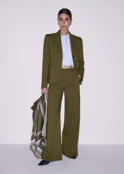 Olive Green Forever Wide-Leg Pant | ME+EM Clothing