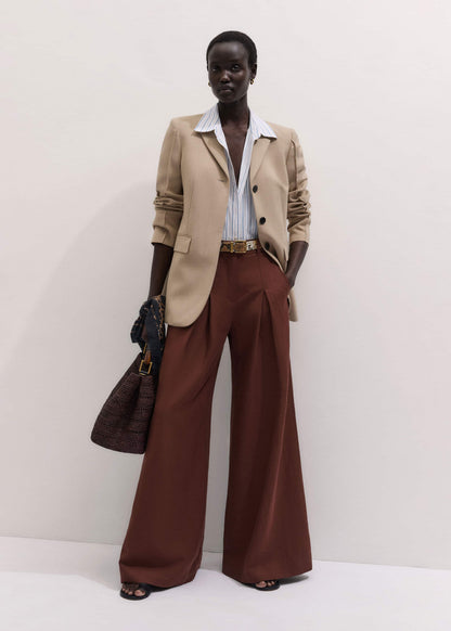 Cinnamon Brown Very Wide-Leg Pant | ME+EM Clothing