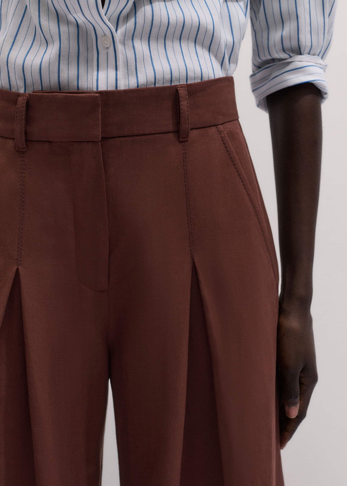 Cinnamon Brown Very Wide-Leg Pant | ME+EM Clothing