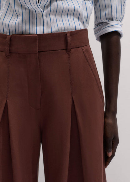 Cinnamon Brown Very Wide-Leg Pant | ME+EM Clothing