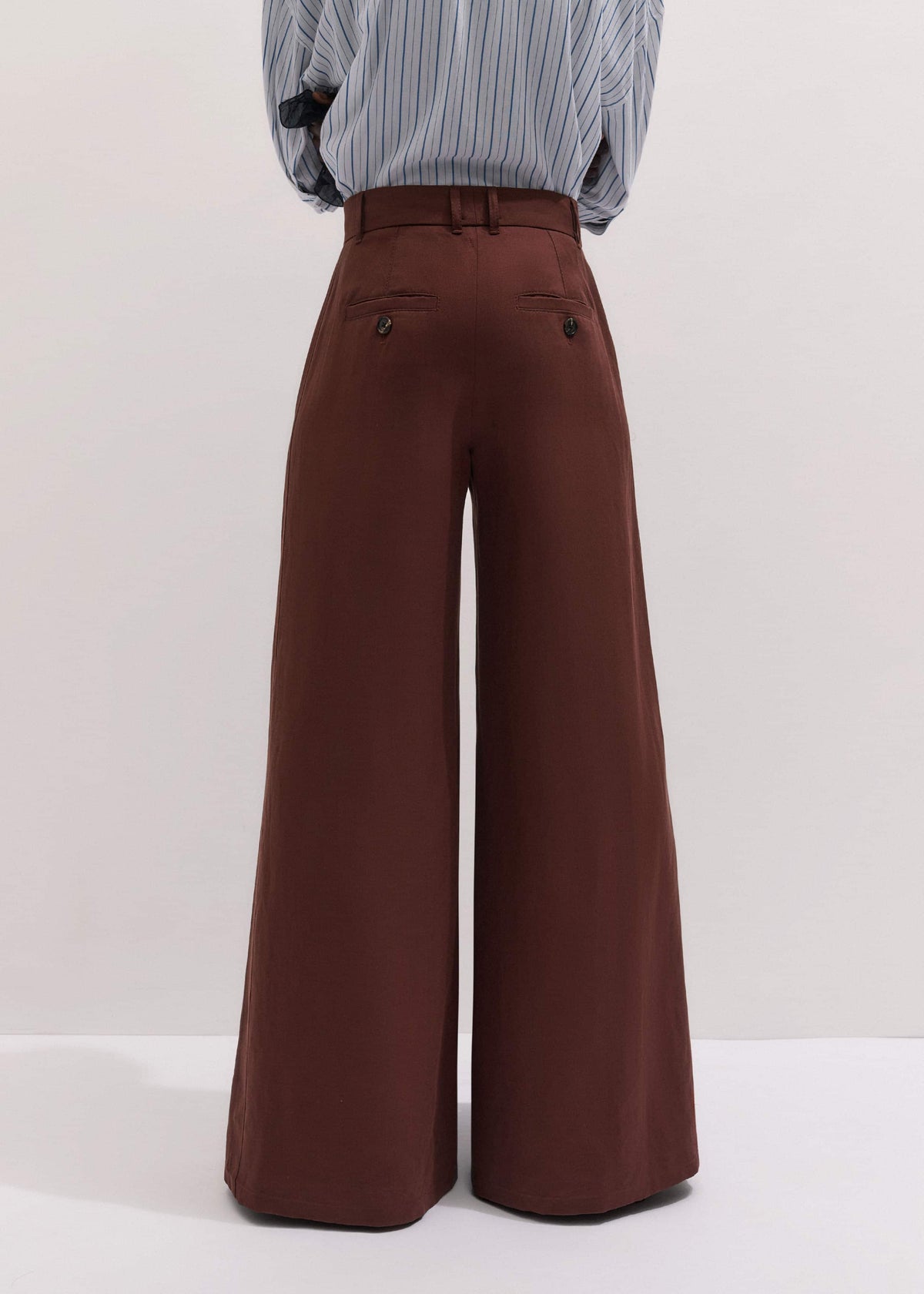 Cinnamon Brown Very Wide-Leg Pant | ME+EM Clothing