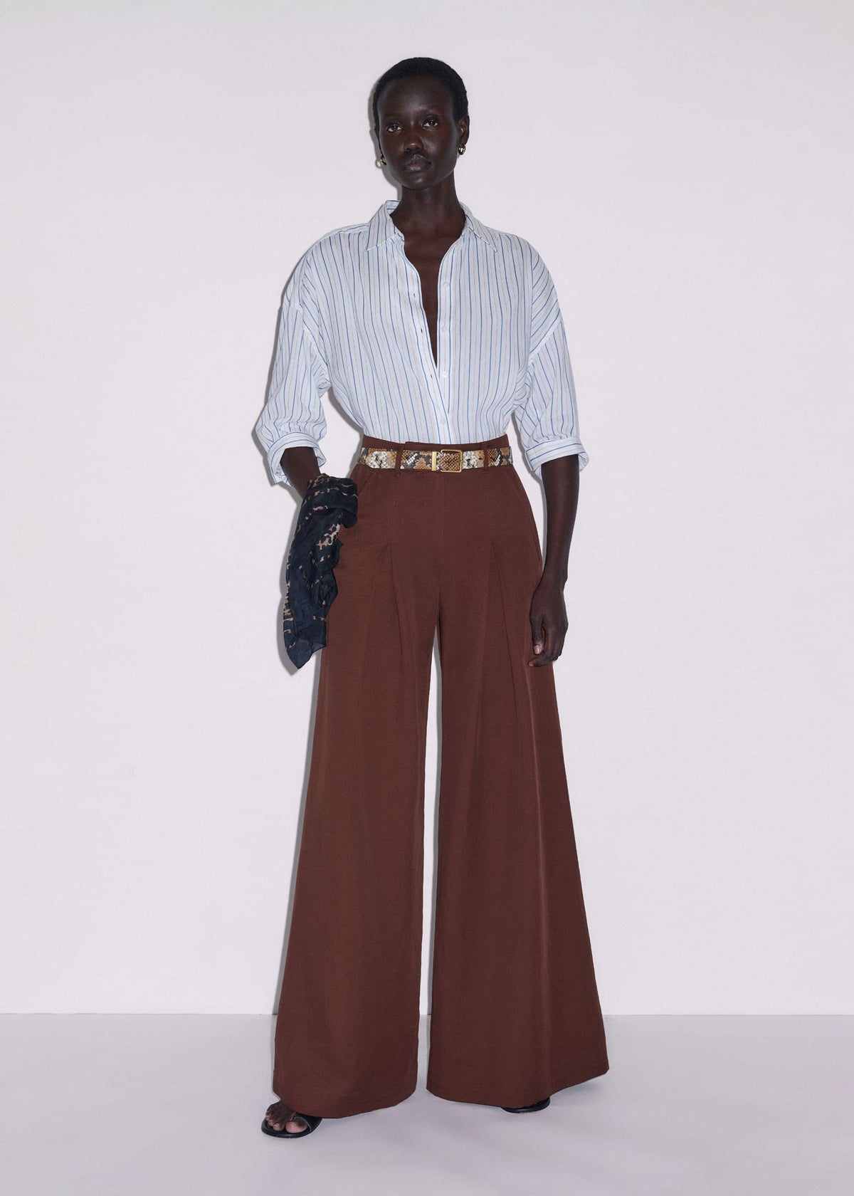 Cinnamon Brown Very Wide-Leg Pant | ME+EM Clothing