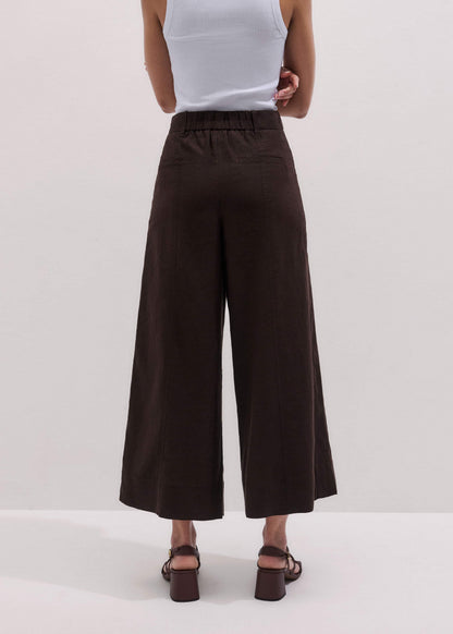 Brown Crop Wide-Leg Pant | ME+EM Clothing