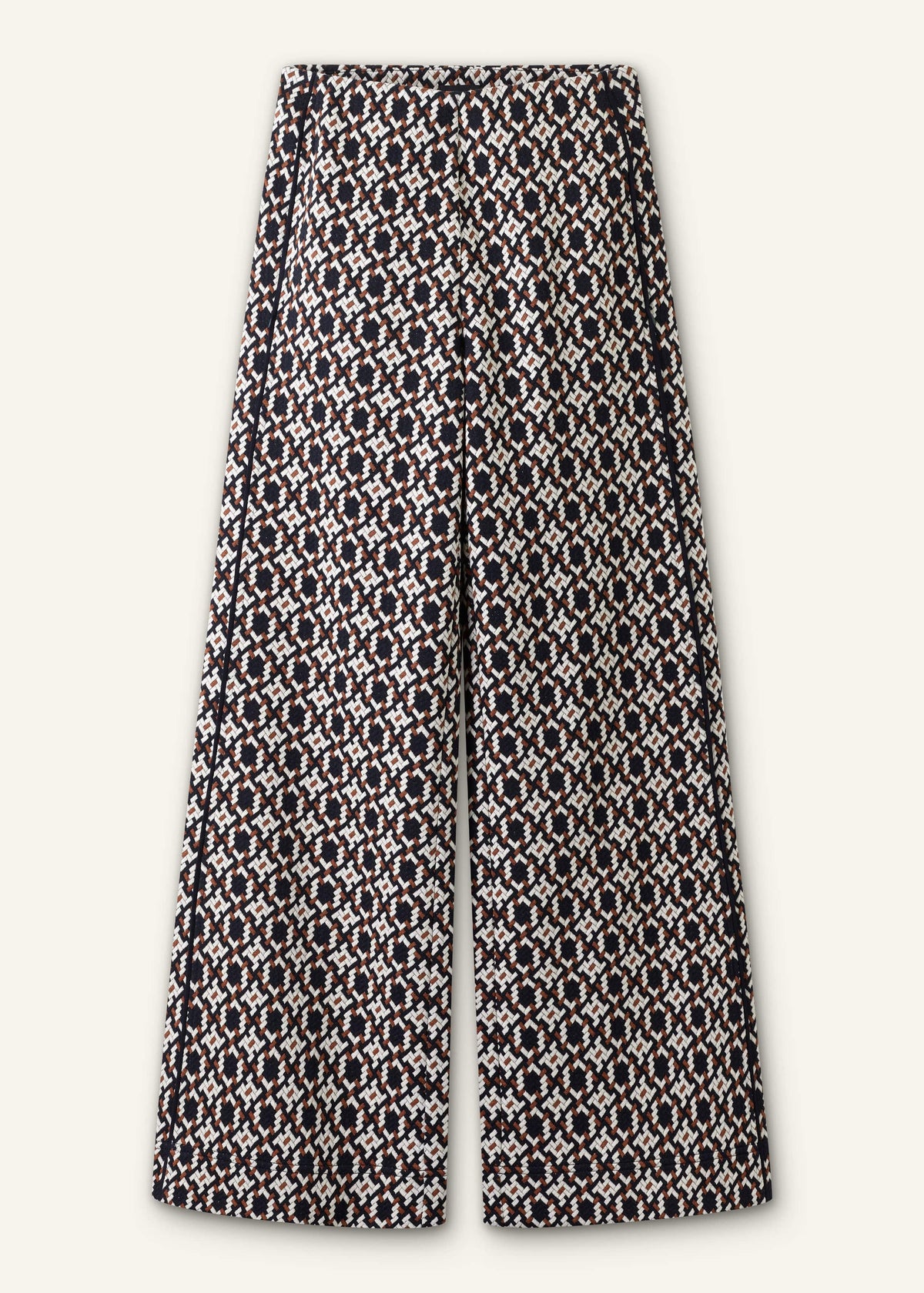 Navy Graphic Jacquard Wide-Leg Pant | ME+EM Clothing