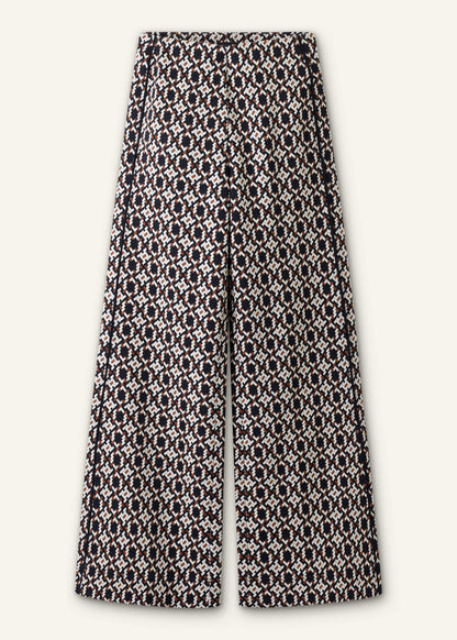 Navy Graphic Jacquard Wide-Leg Pant | ME+EM Clothing