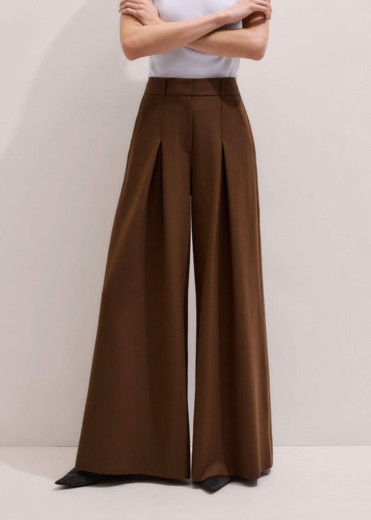 Walnut Brown Ultimate Very Wide-Leg Pant | ME+EM Clothing