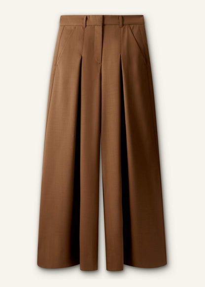 Walnut Brown Ultimate Very Wide-Leg Pant | ME+EM Clothing