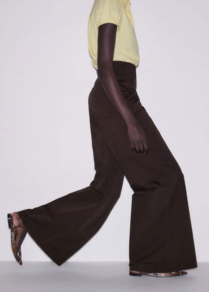 Brown High Waist Wide-Leg Pant | ME+EM Clothing