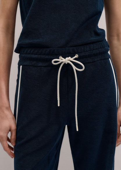 Navy Rib Trim Track Pant | ME+EM Clothing