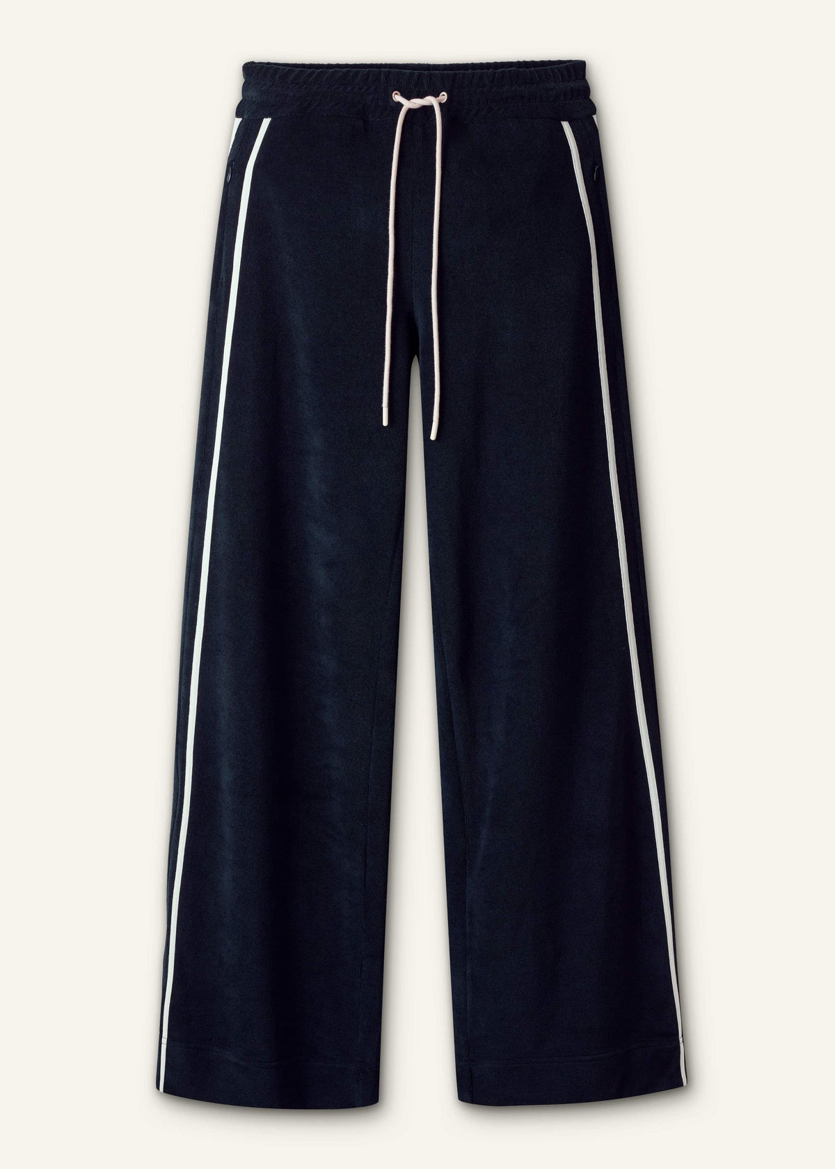 Navy Rib Trim Track Pant | ME+EM Clothing