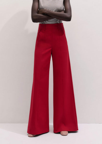 Red High Waist Wide-Leg Pant | ME+EM Clothing