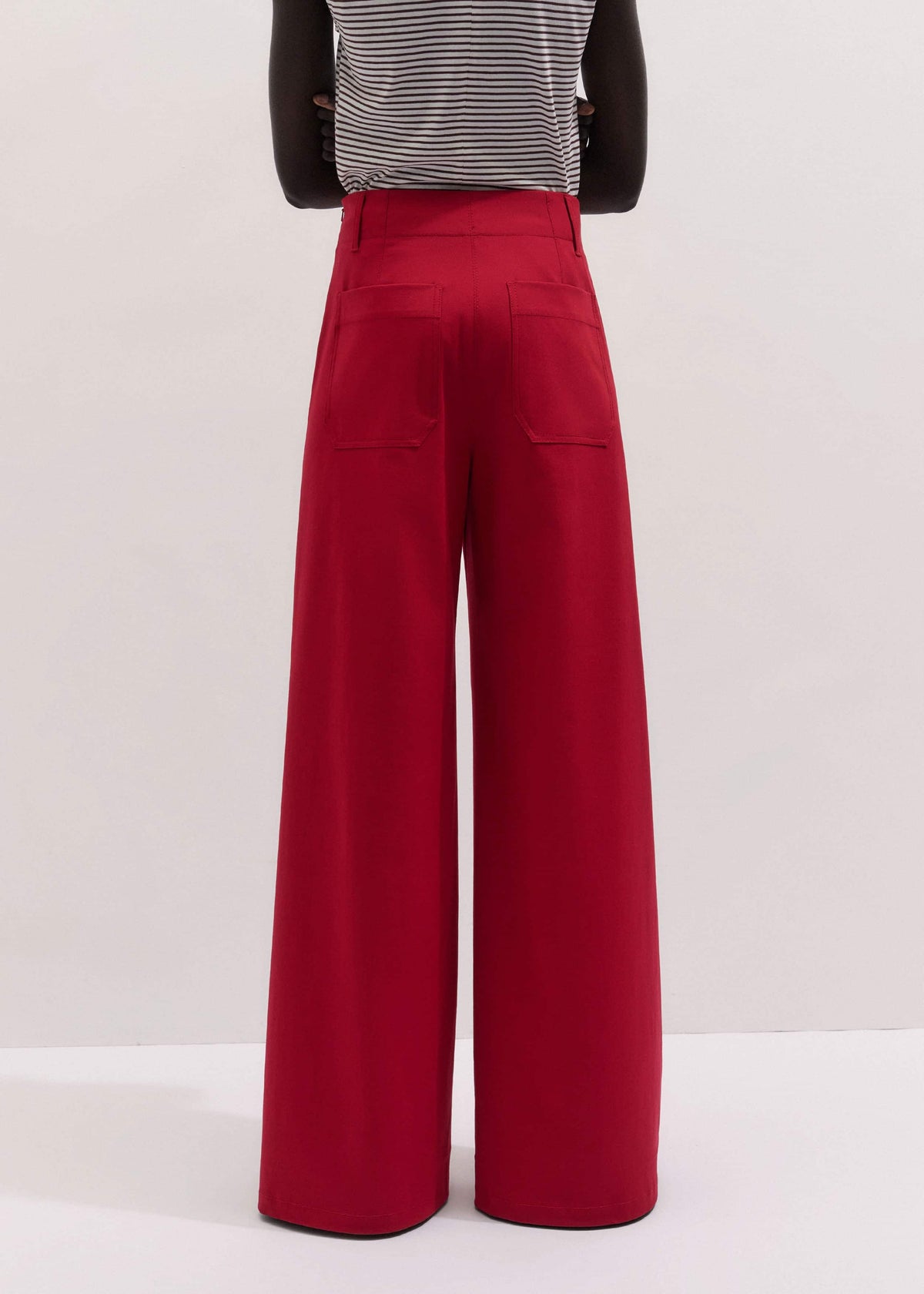 Red High Waist Wide-Leg Pant | ME+EM Clothing