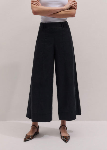 Black Crop Wide-Leg Pant | ME+EM Clothing