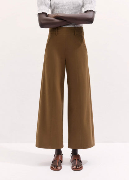 Brown Wide Crop Pant | ME+EM Clothing
