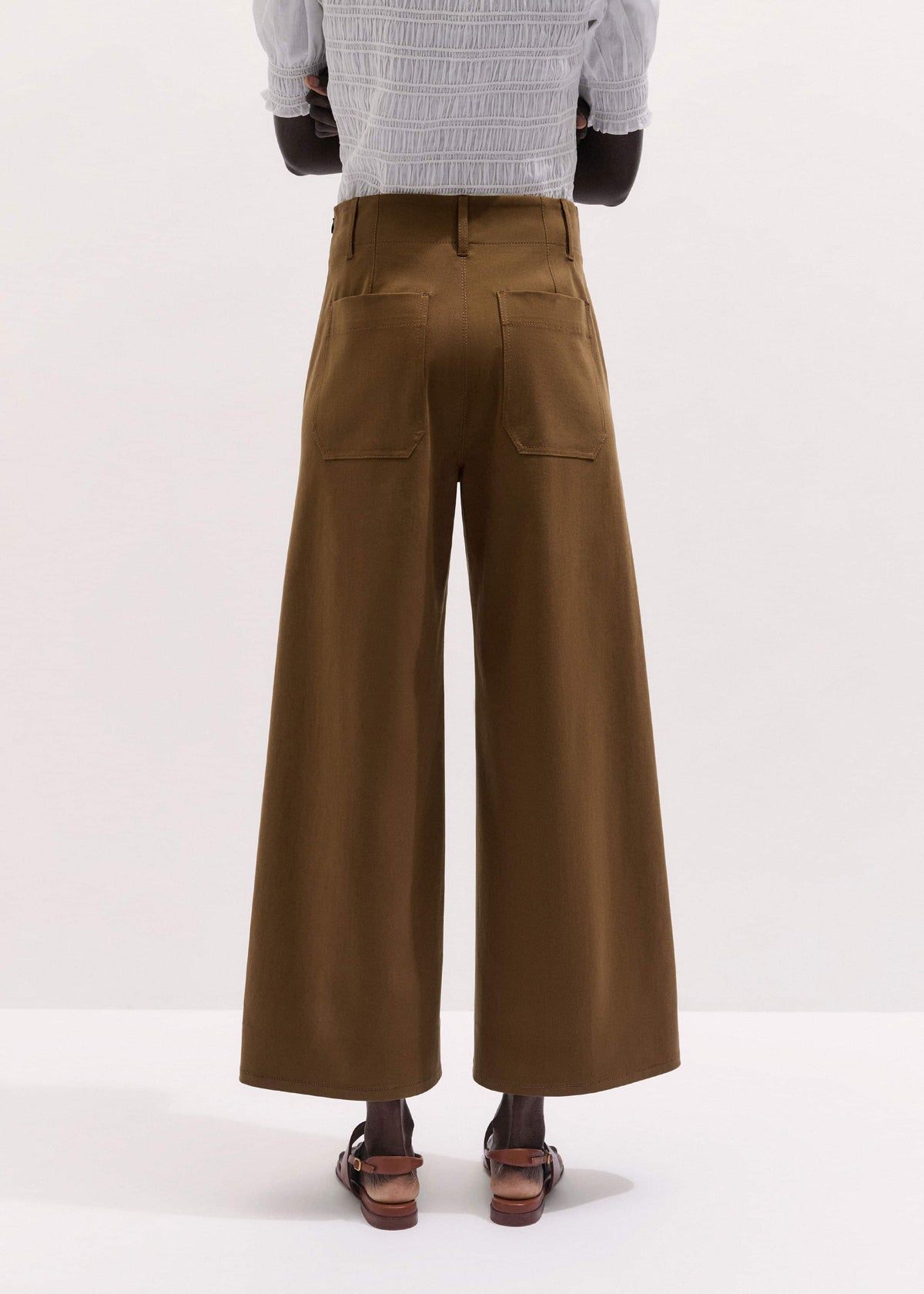 Brown Wide Crop Pant | ME+EM Clothing