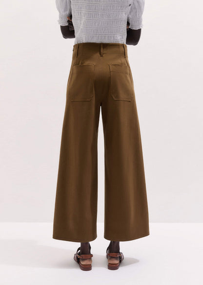 Brown Wide Crop Pant | ME+EM Clothing