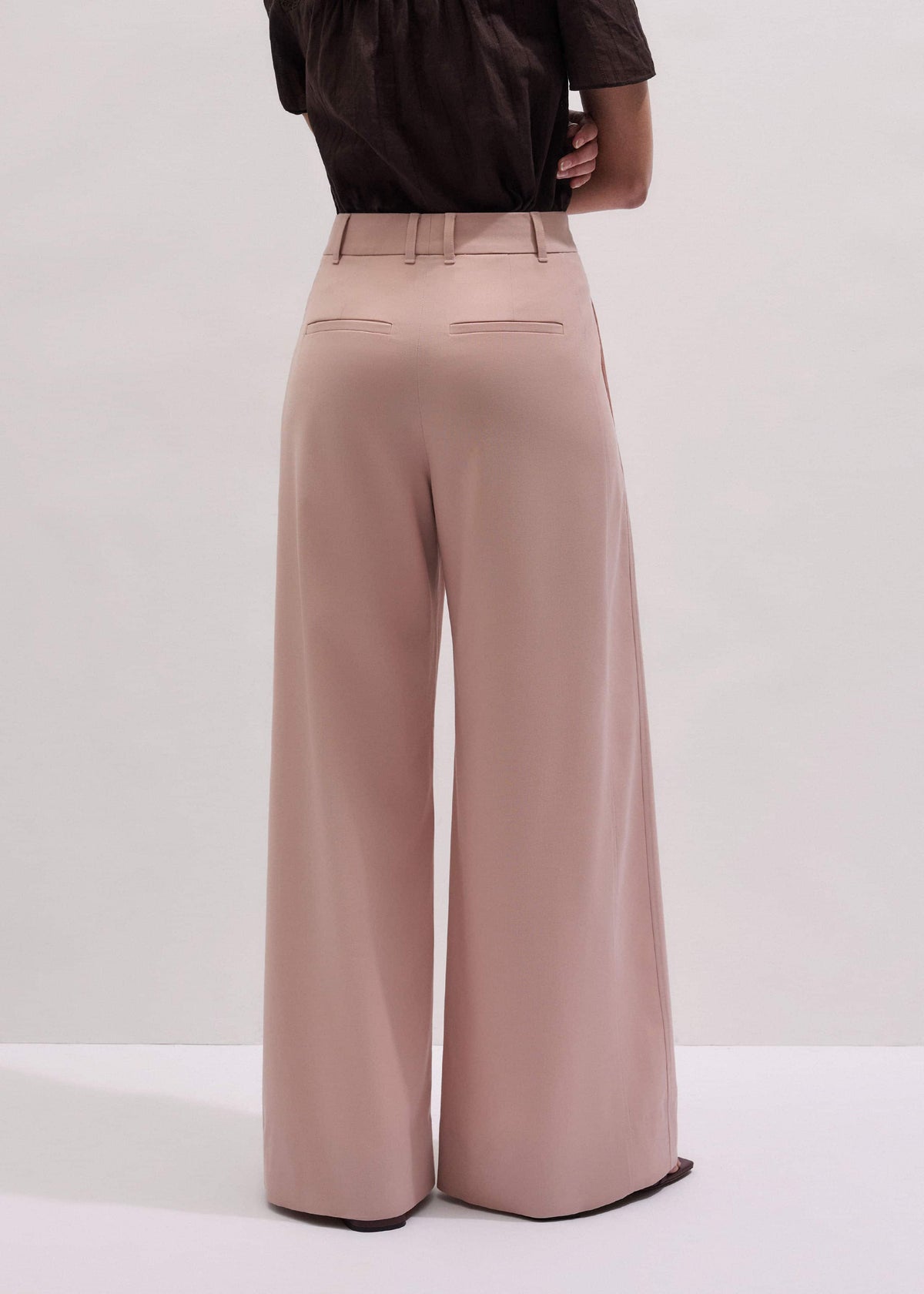 Pink Pleat Wide-Leg Pant | ME+EM Clothing