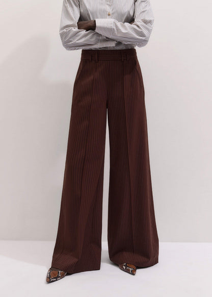 Cinnamon Pinstripe Wide-Leg Pant | ME+EM Clothing