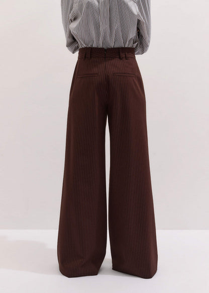 Cinnamon Pinstripe Wide-Leg Pant | ME+EM Clothing