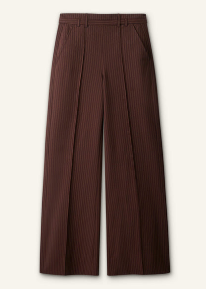 Cinnamon Pinstripe Wide-Leg Pant | ME+EM Clothing