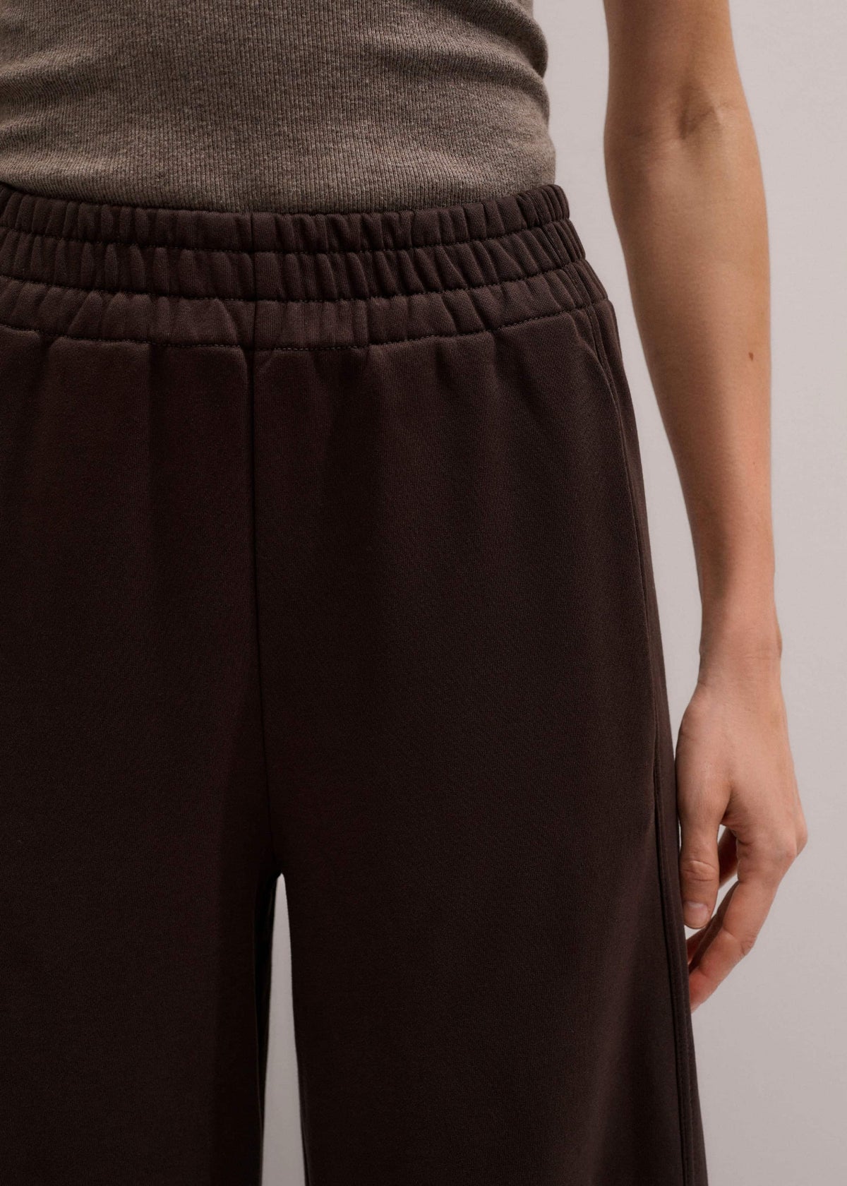 Brown Sweatshirt Wide-Leg Track Pant | ME+EM Clothing