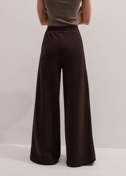 Brown Sweatshirt Wide-Leg Track Pant | ME+EM Clothing