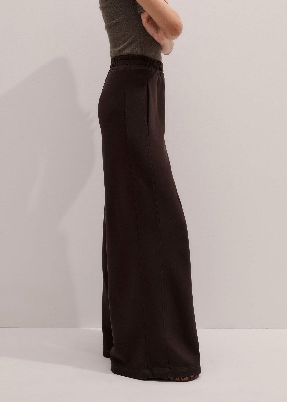 Brown Sweatshirt Wide-Leg Track Pant | ME+EM Clothing