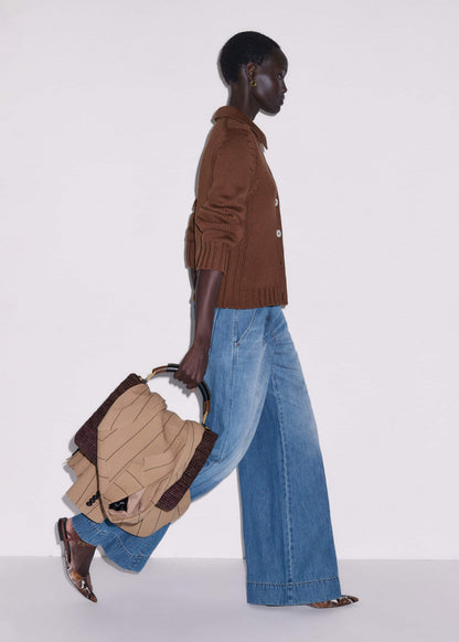 Mid-Blue High Waist Wide Jean | ME+EM Clothing