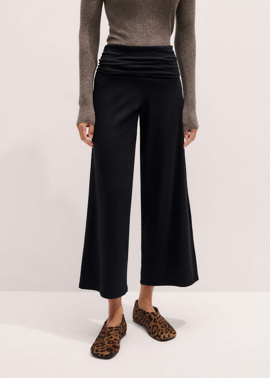 Black Icon Crop Palazzo Pant | ME+EM Clothing