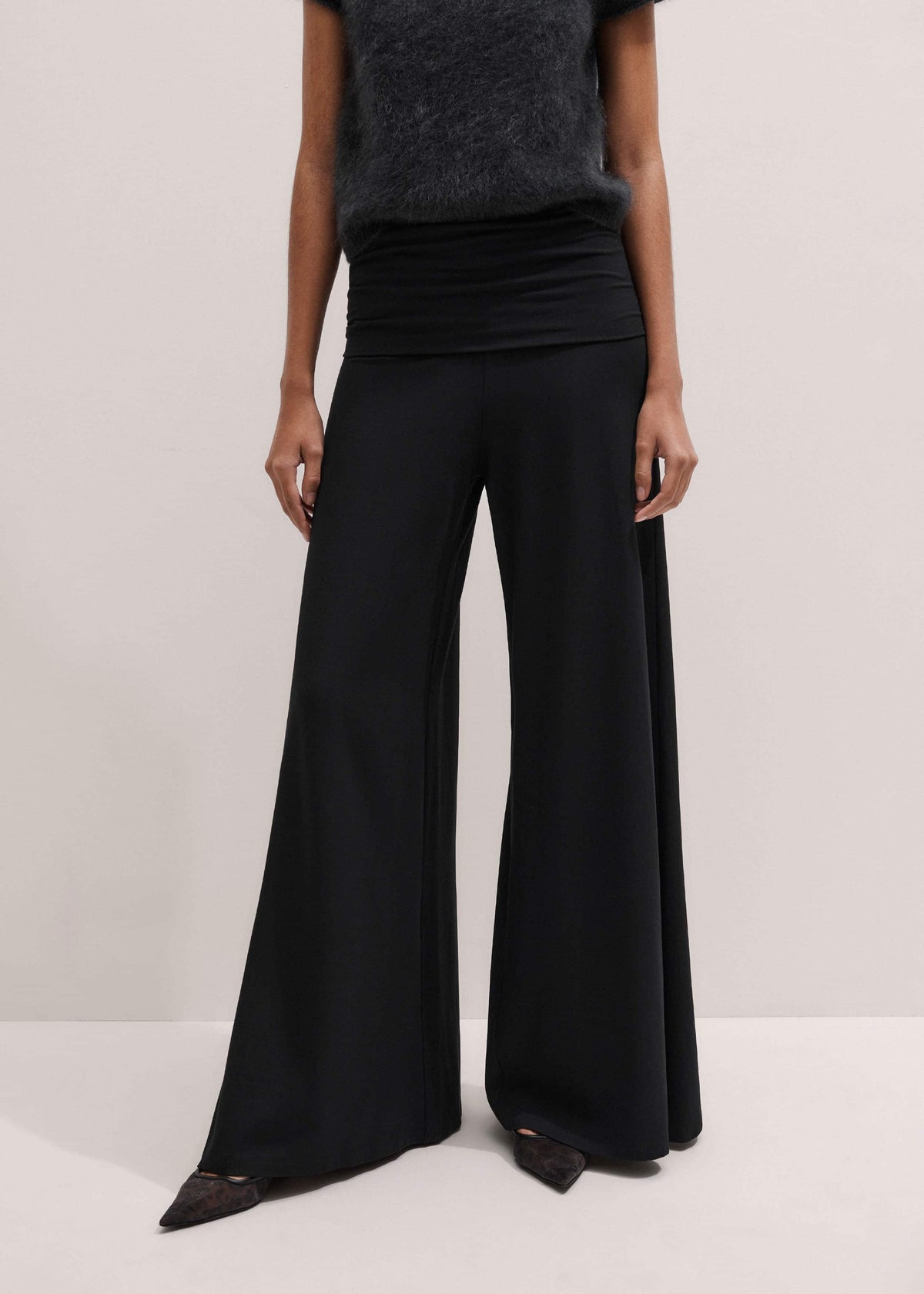 Black Super Wide Palazzo Pant | ME+EM Clothing