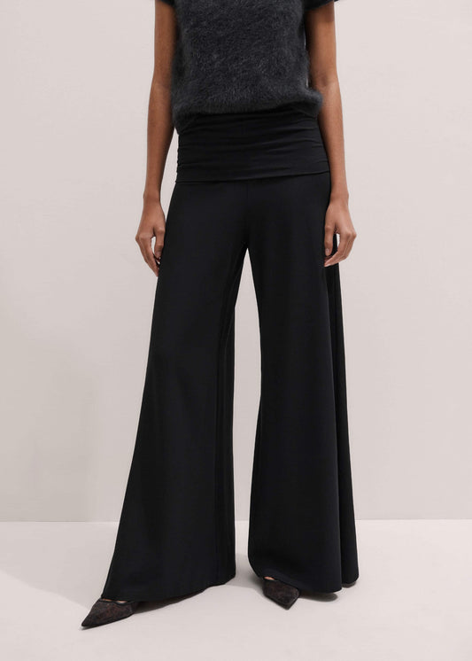 Black Super Wide Palazzo Pant | ME+EM Clothing