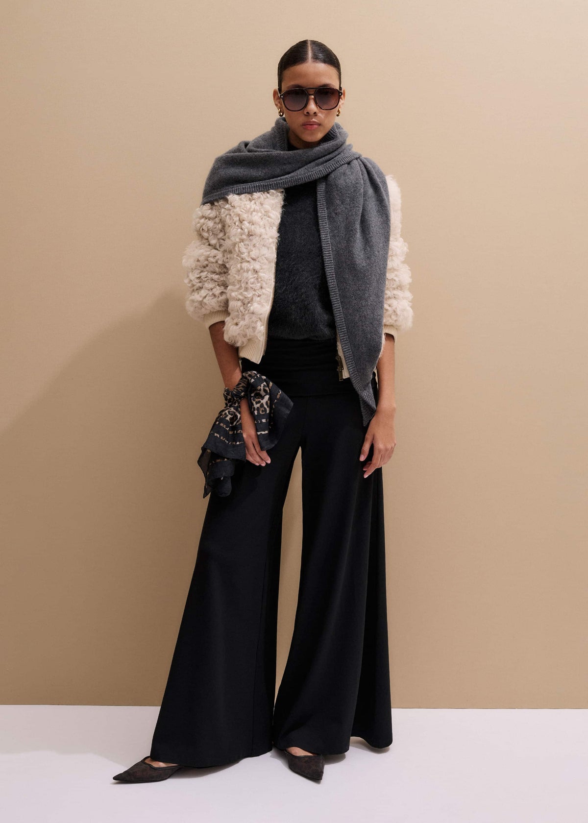 Black Super Wide Palazzo Pant | ME+EM Clothing