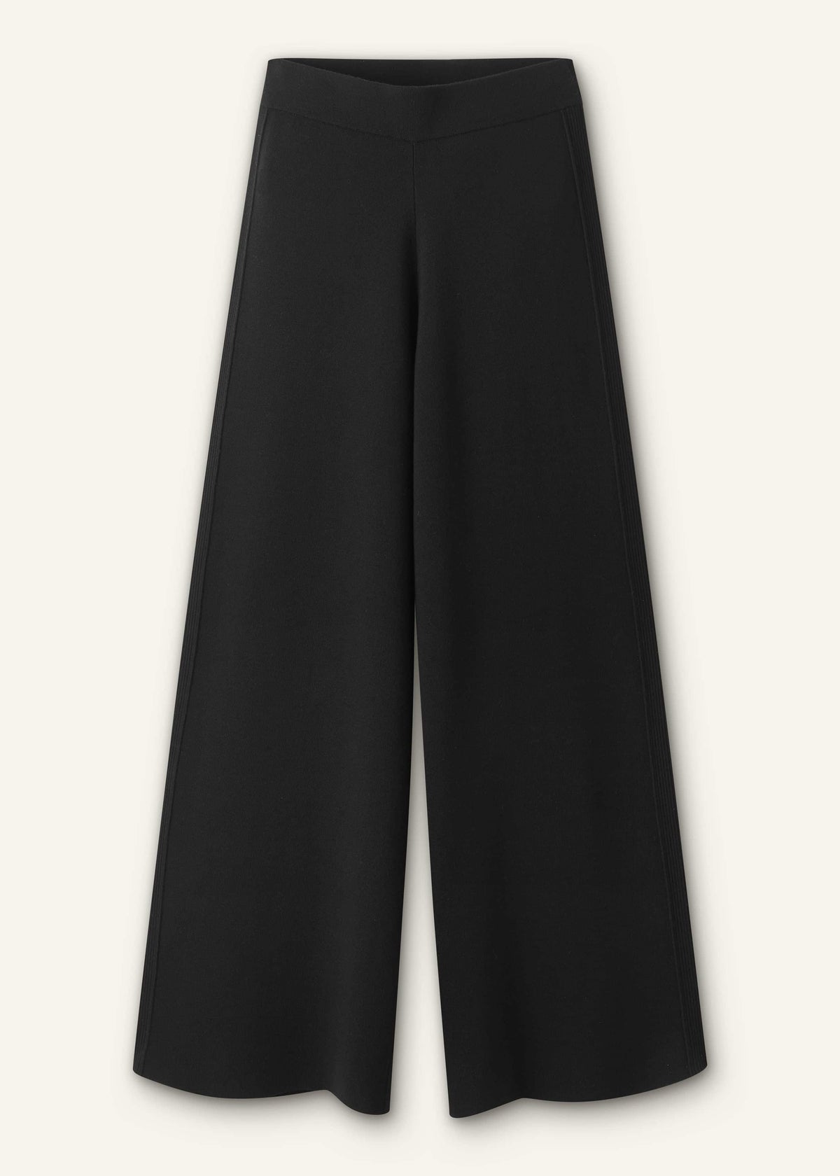 Black Silk Knit Evening Palazzo Pant | ME+EM Clothing