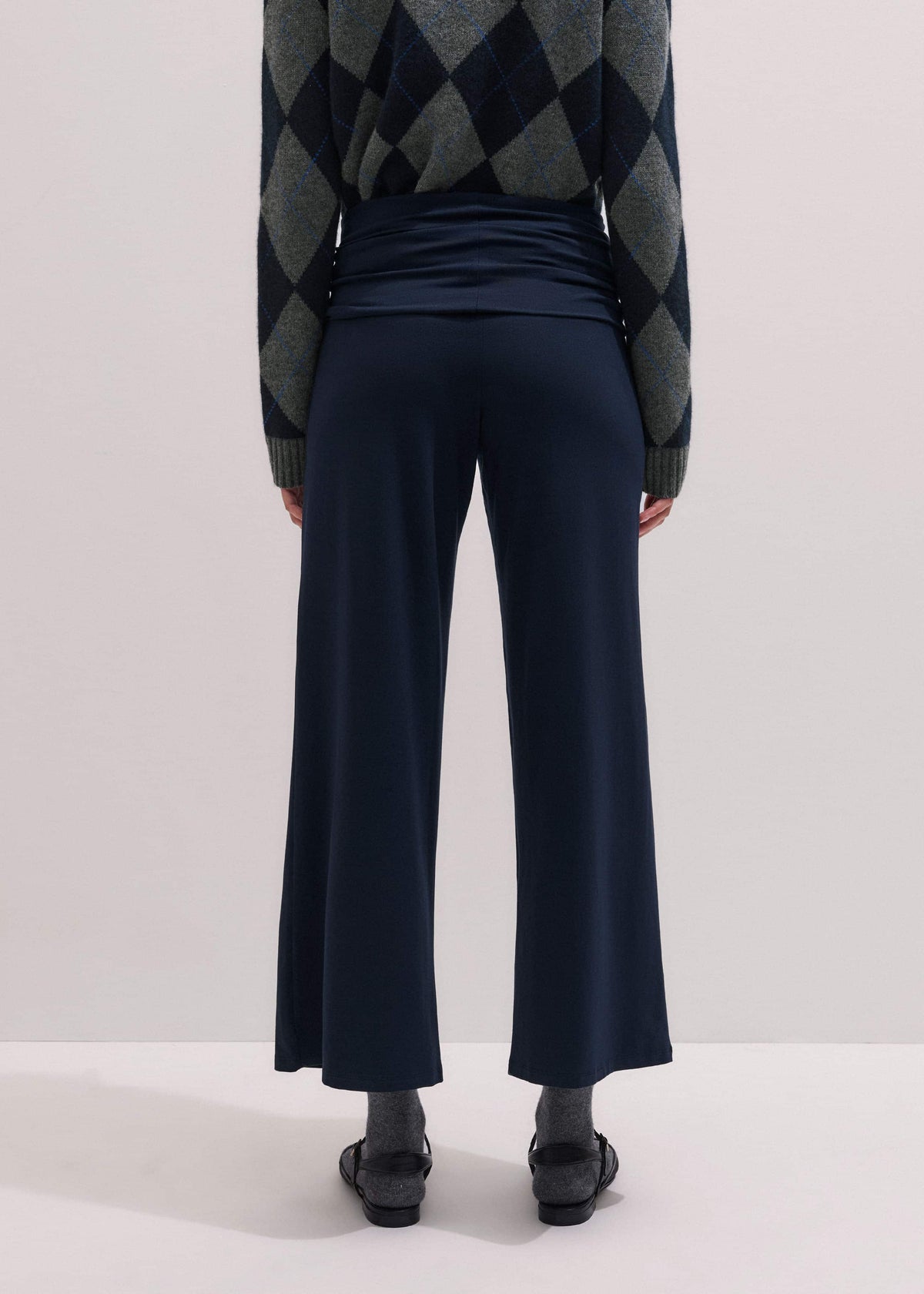Crop Palazzo Pant - Dark Navy Travel Pants |Vacation Shop | ME+EM Clothing