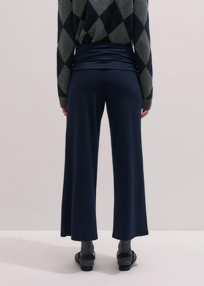 Crop Palazzo Pant - Dark Navy Travel Pants |Vacation Shop | ME+EM Clothing