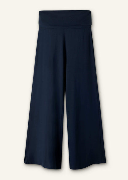 Crop Palazzo Pant - Dark Navy Travel Pants |Vacation Shop | ME+EM Clothing