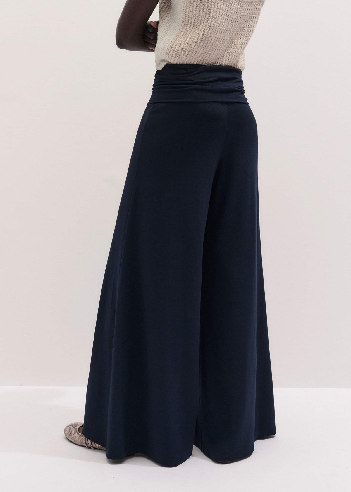 Navy Super Wide Palazzo Pant | ME+EM Clothing