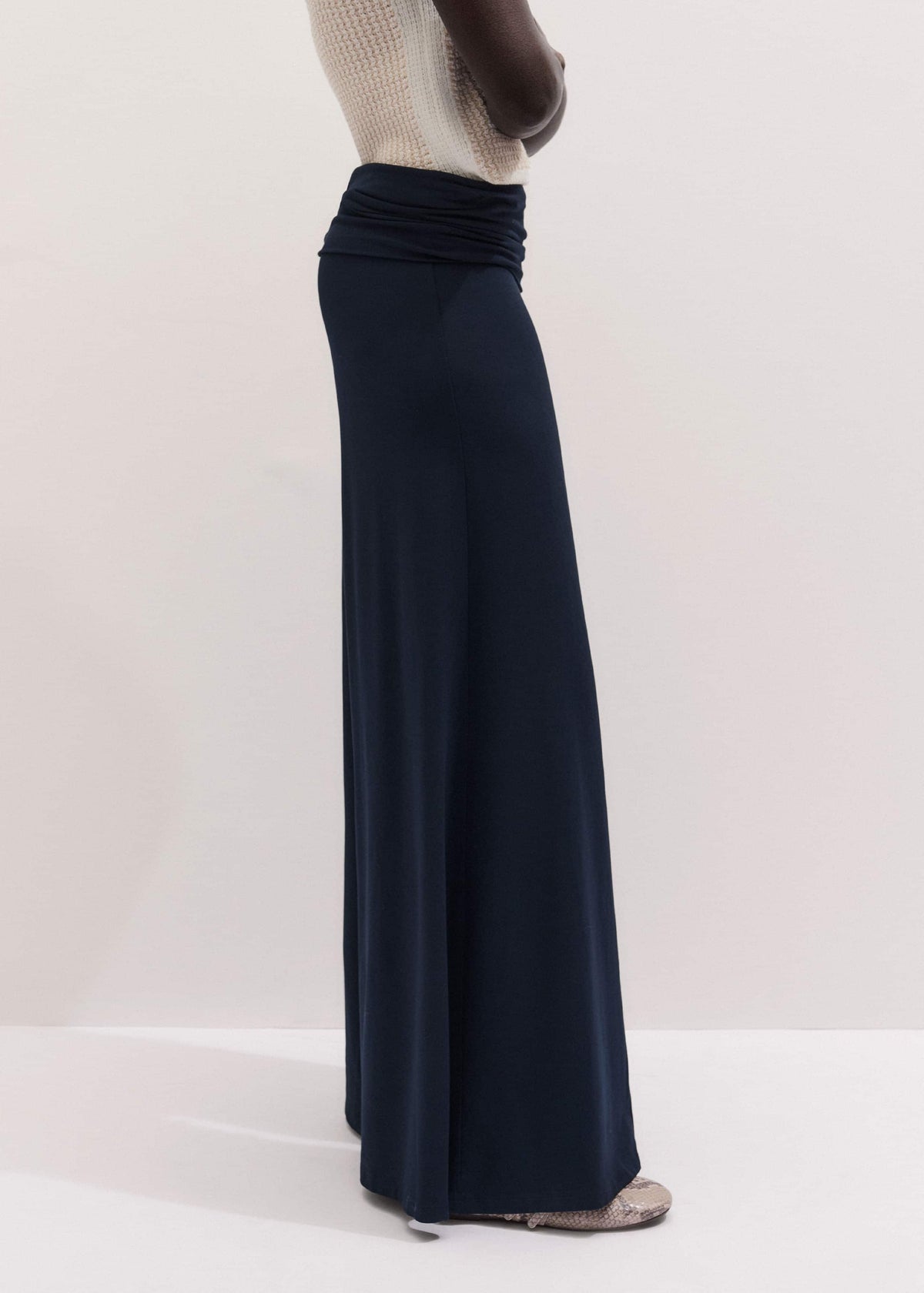 Navy Super Wide Palazzo Pant | ME+EM Clothing