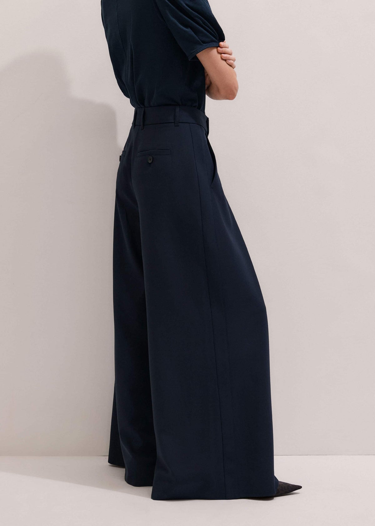 Navy Ultimate Very Wide-Leg Pant | ME+EM Clothing
