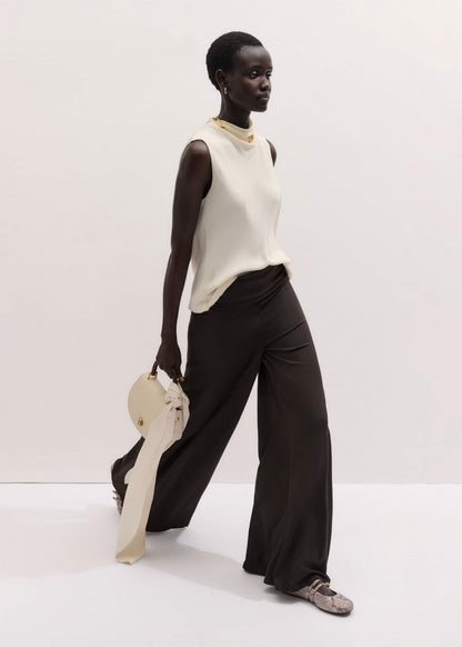 Brown Super Wide Palazzo Pant | ME+EM Clothing