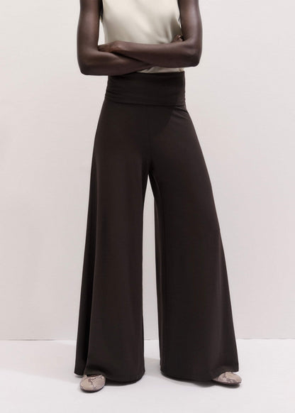 Brown Super Wide Palazzo Pant | ME+EM Clothing