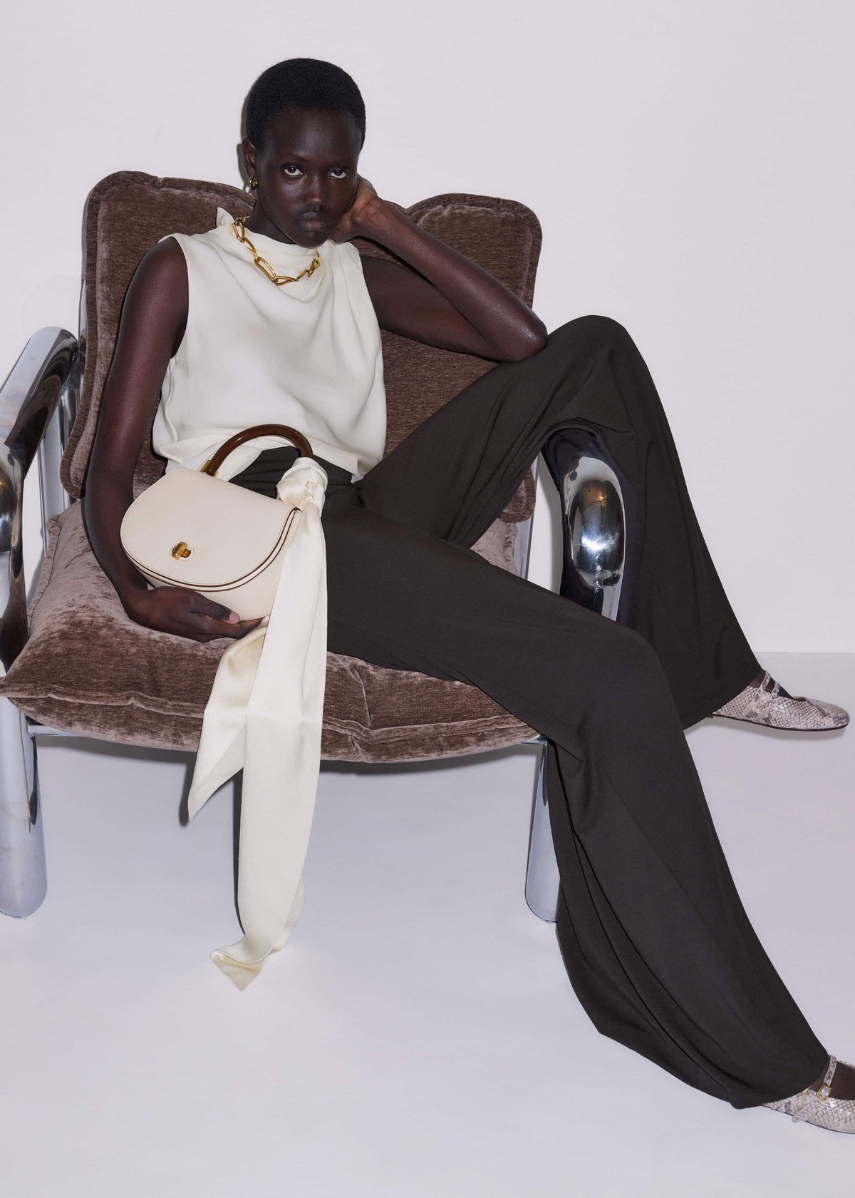 Brown Super Wide Palazzo Pant | ME+EM Clothing