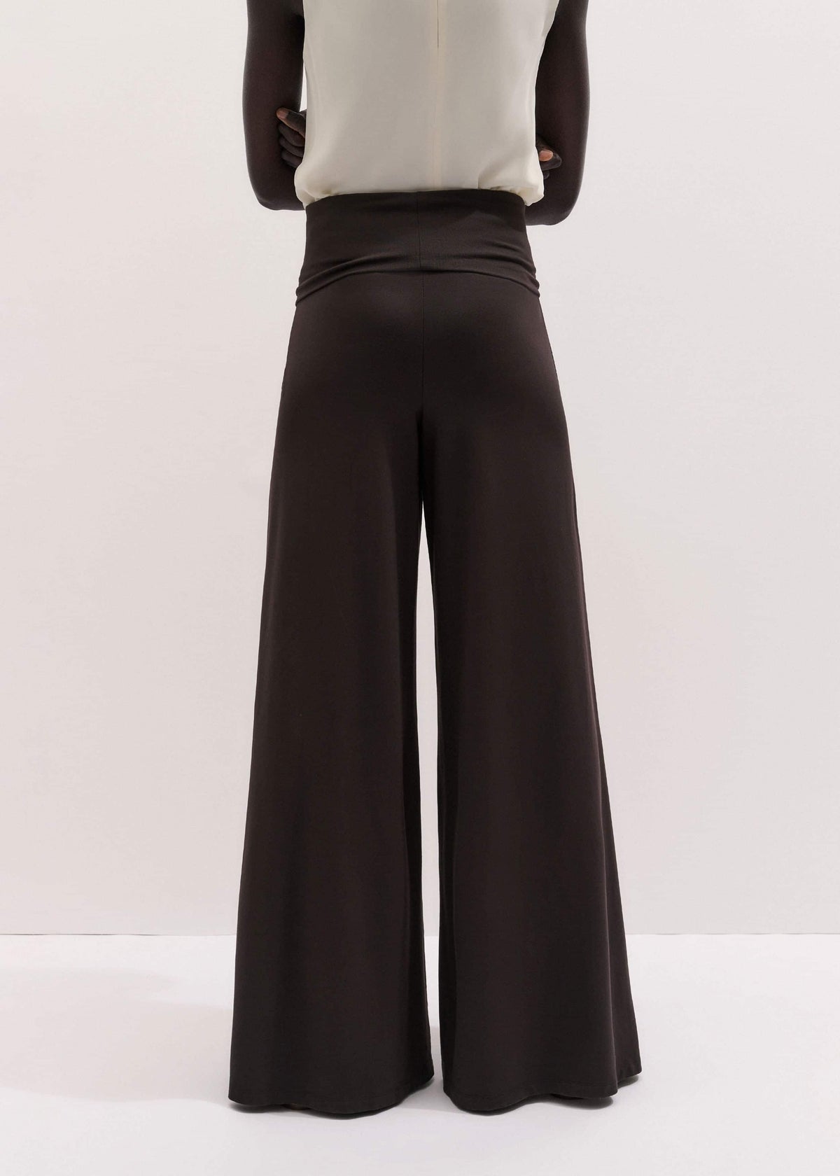 Brown Super Wide Palazzo Pant | ME+EM Clothing