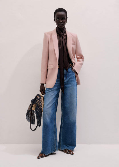 Blue Relaxed Baggy Wide-Leg Jean | ME+EM Clothing