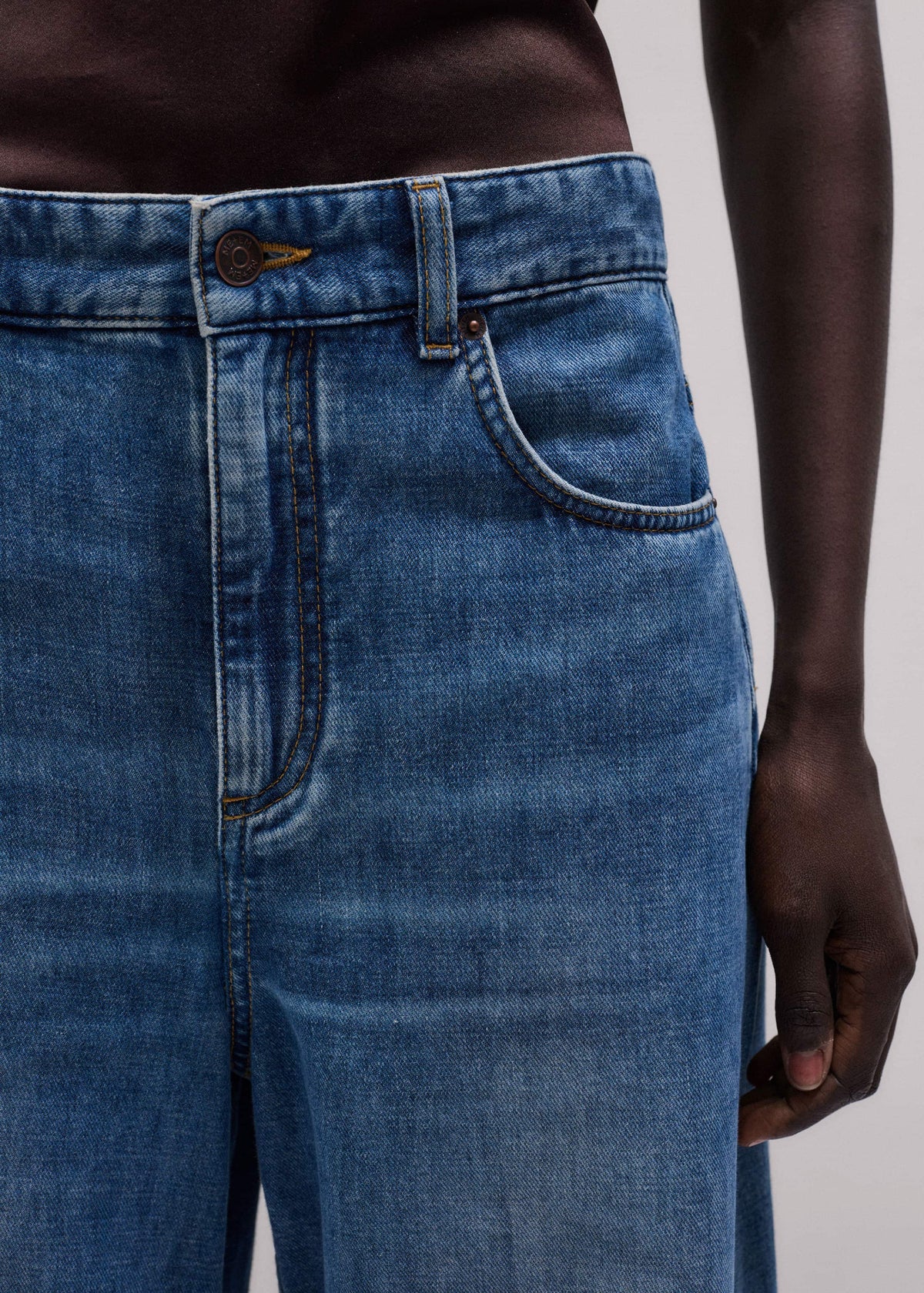 Blue Relaxed Baggy Wide-Leg Jean | ME+EM Clothing