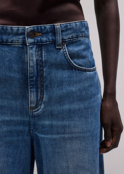 Blue Relaxed Baggy Wide-Leg Jean | ME+EM Clothing