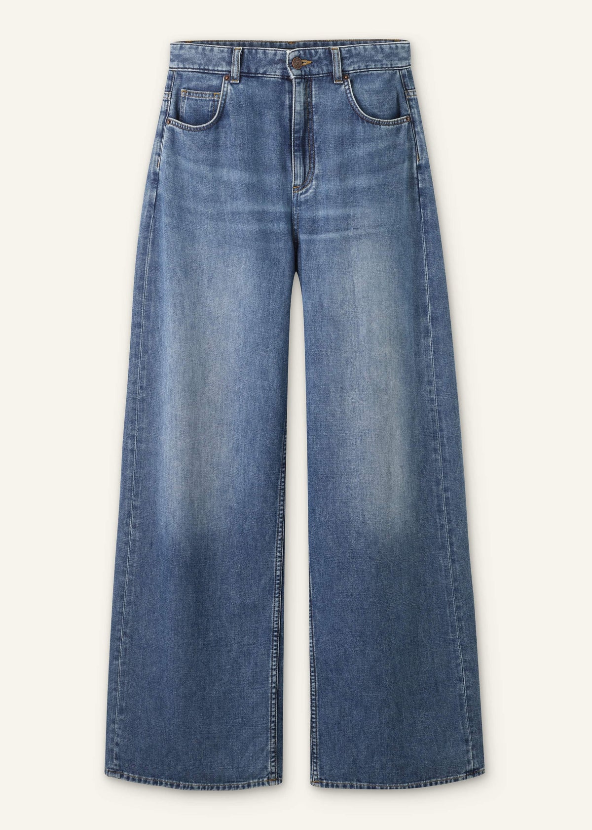 Blue Relaxed Baggy Wide-Leg Jean | ME+EM Clothing