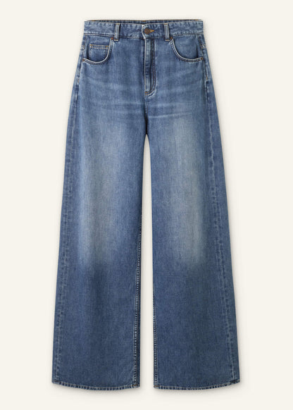 Blue Relaxed Baggy Wide-Leg Jean | ME+EM Clothing