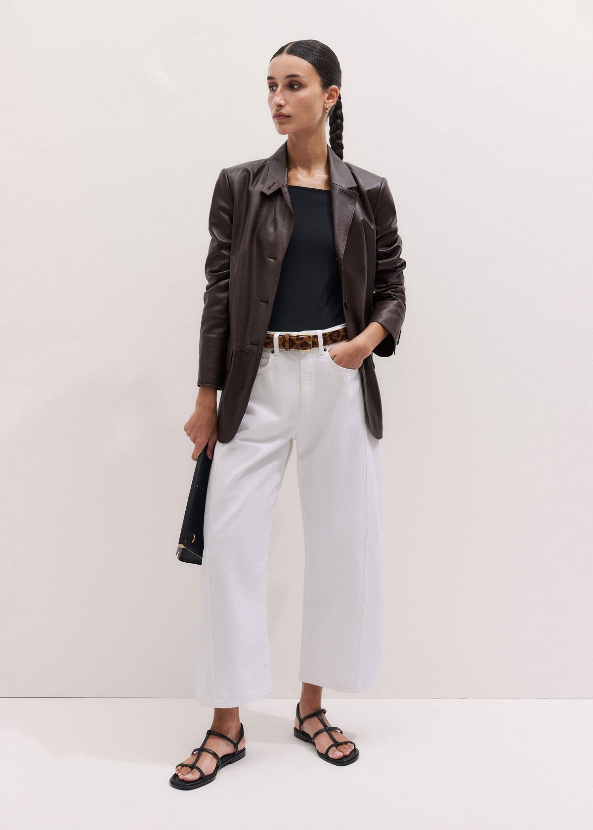 White Exaggerated Crop Jean | ME+EM Clothing